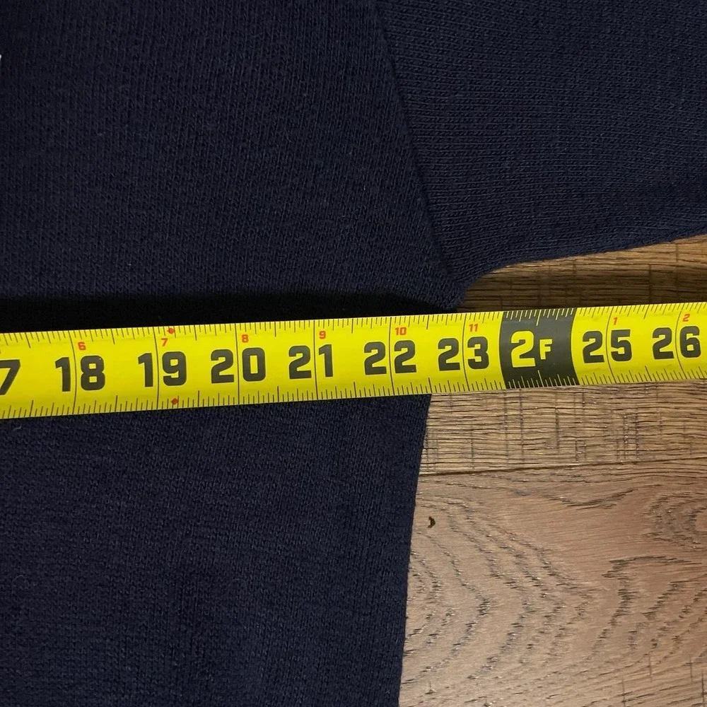 Champion V-Neck Sweater Mens XL Navy Blue Retro Preppy 70s Gladstone Blue Bar